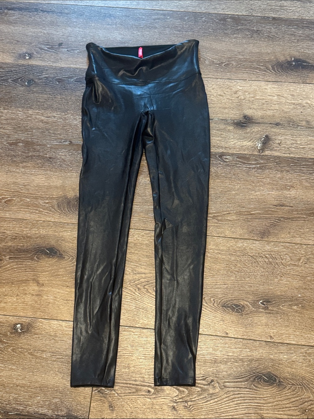 Spanx black metallic leggings medium